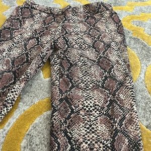 Y2K Early 2000s Snakeskin print Pocketless Pants